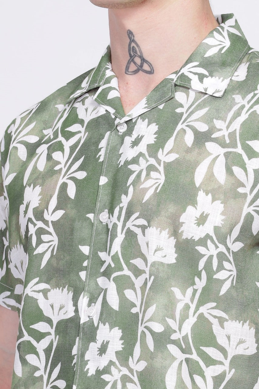 SUPERB IMPORTED POLYESTER LYCRA FABRIC FANCY HALF SLEEVE PRINTER SHIRT