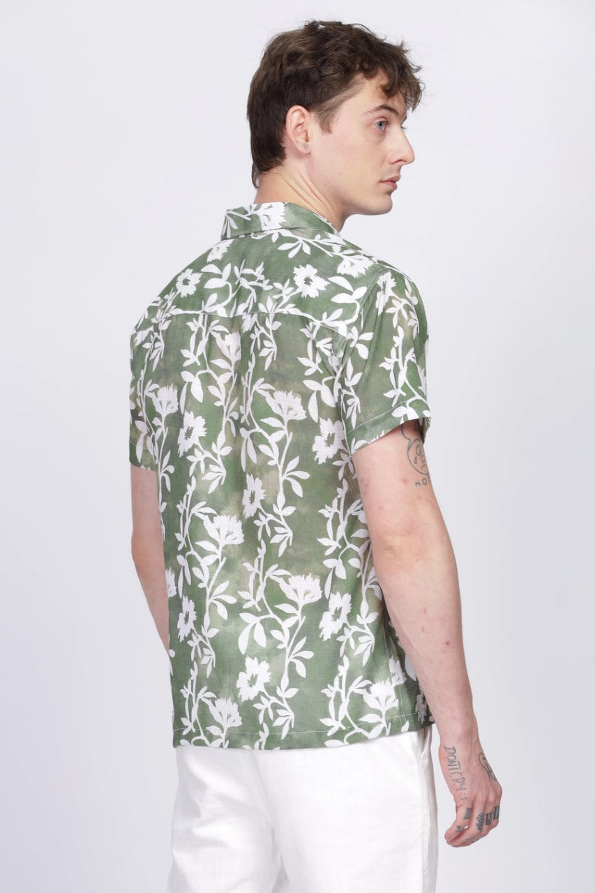SUPERB IMPORTED POLYESTER LYCRA FABRIC FANCY HALF SLEEVE PRINTER SHIRT