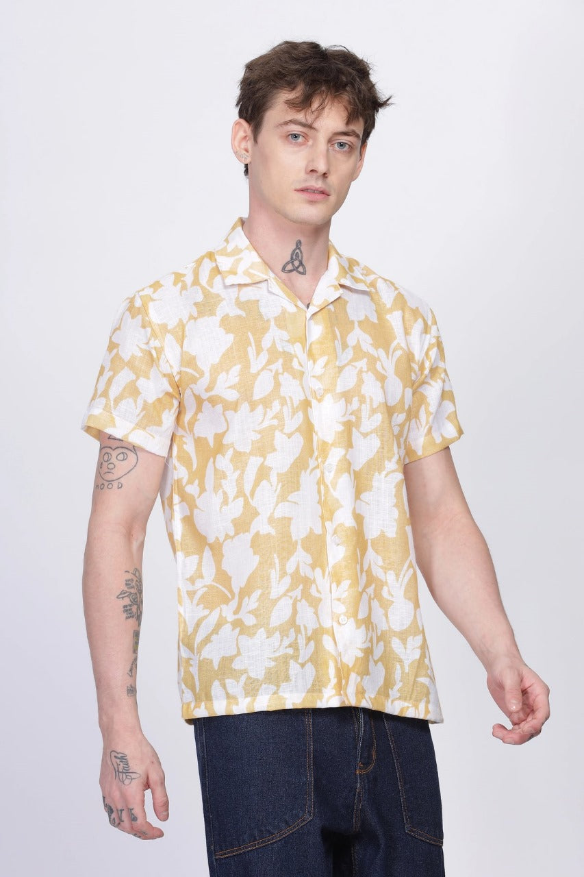 SUPERB IMPORTED POLYESTER LYCRA FABRIC FANCY HALF SLEEVE PRINTER SHIRT