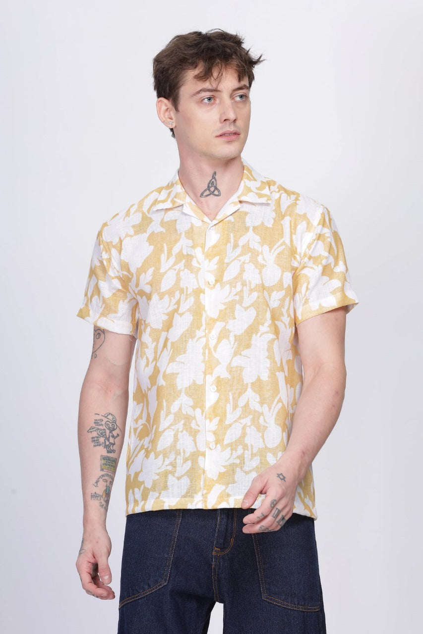 SUPERB IMPORTED POLYESTER LYCRA FABRIC FANCY HALF SLEEVE PRINTER SHIRT