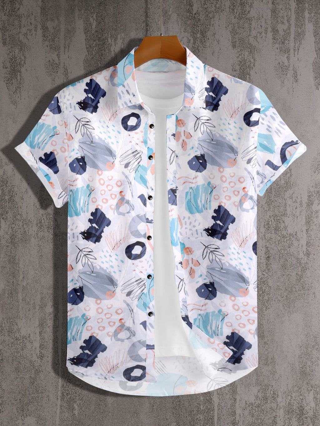 SUPERB IMPORTED POLYESTER LYCRA FABRIC FANCY HALF SLEEVE PRINTER SHIRT