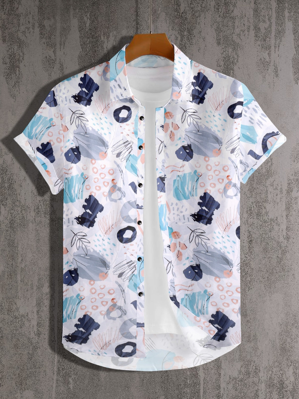 SUPERB IMPORTED POLYESTER LYCRA FABRIC FANCY HALF SLEEVE PRINTER SHIRT